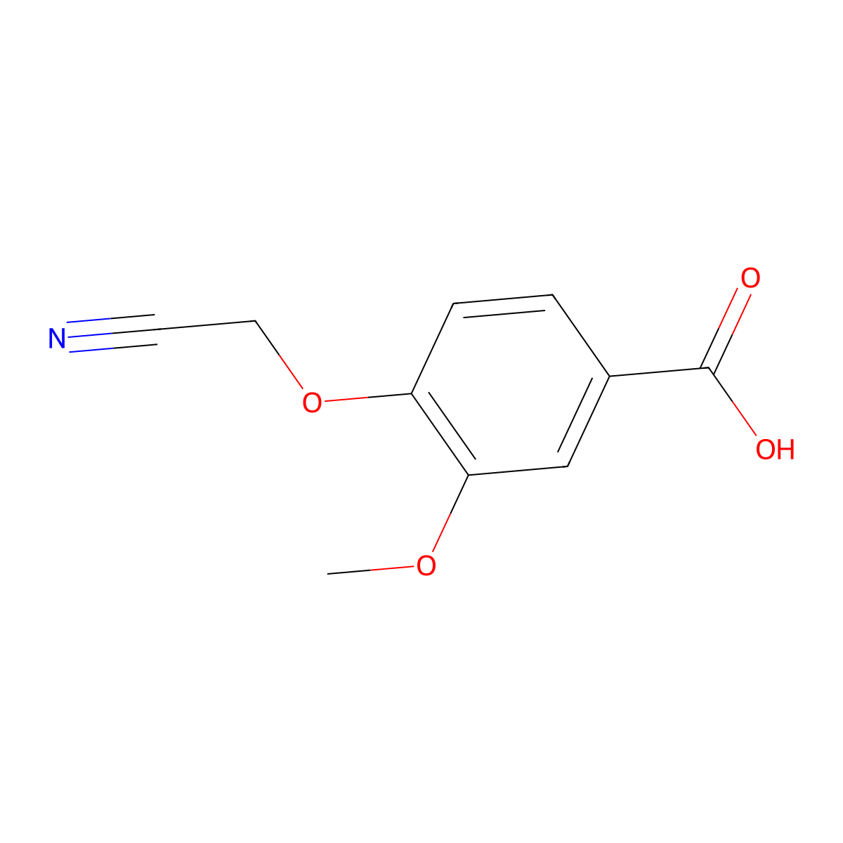 4-(Cyanomethoxy)-3-methoxybenzoic acid molecular structure, CAS 796084-55-4