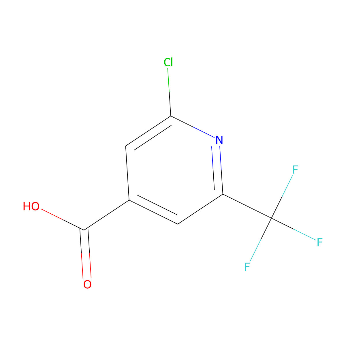 2-Chloro-6-(trifluoromethyl)pyridine-4-carboxylic acid molecular structure, CAS 796090-23-8