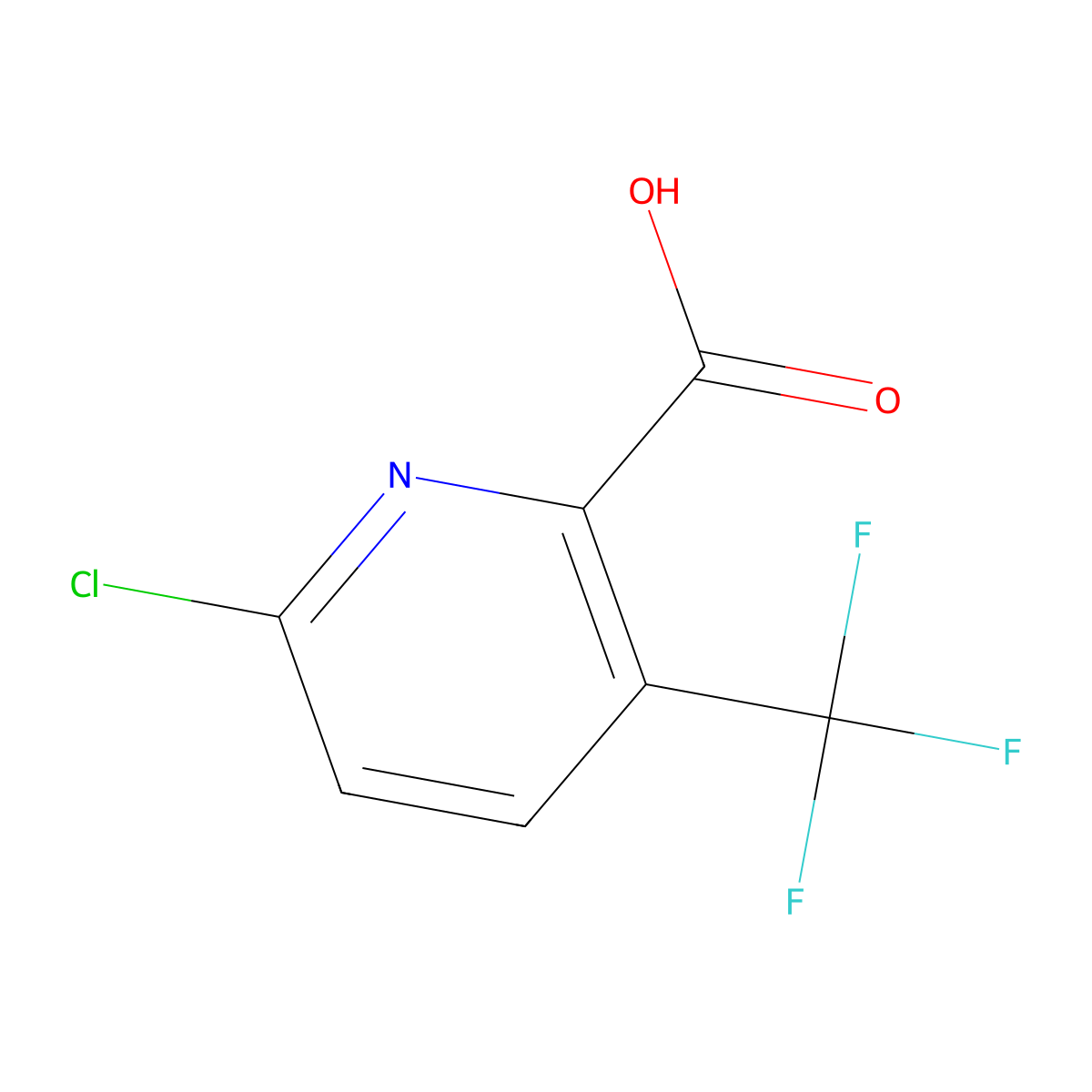 6-chloro-3-(trifluoromethyl)pyridine-2-carboxylic Acid molecular structure, CAS 796090-24-9