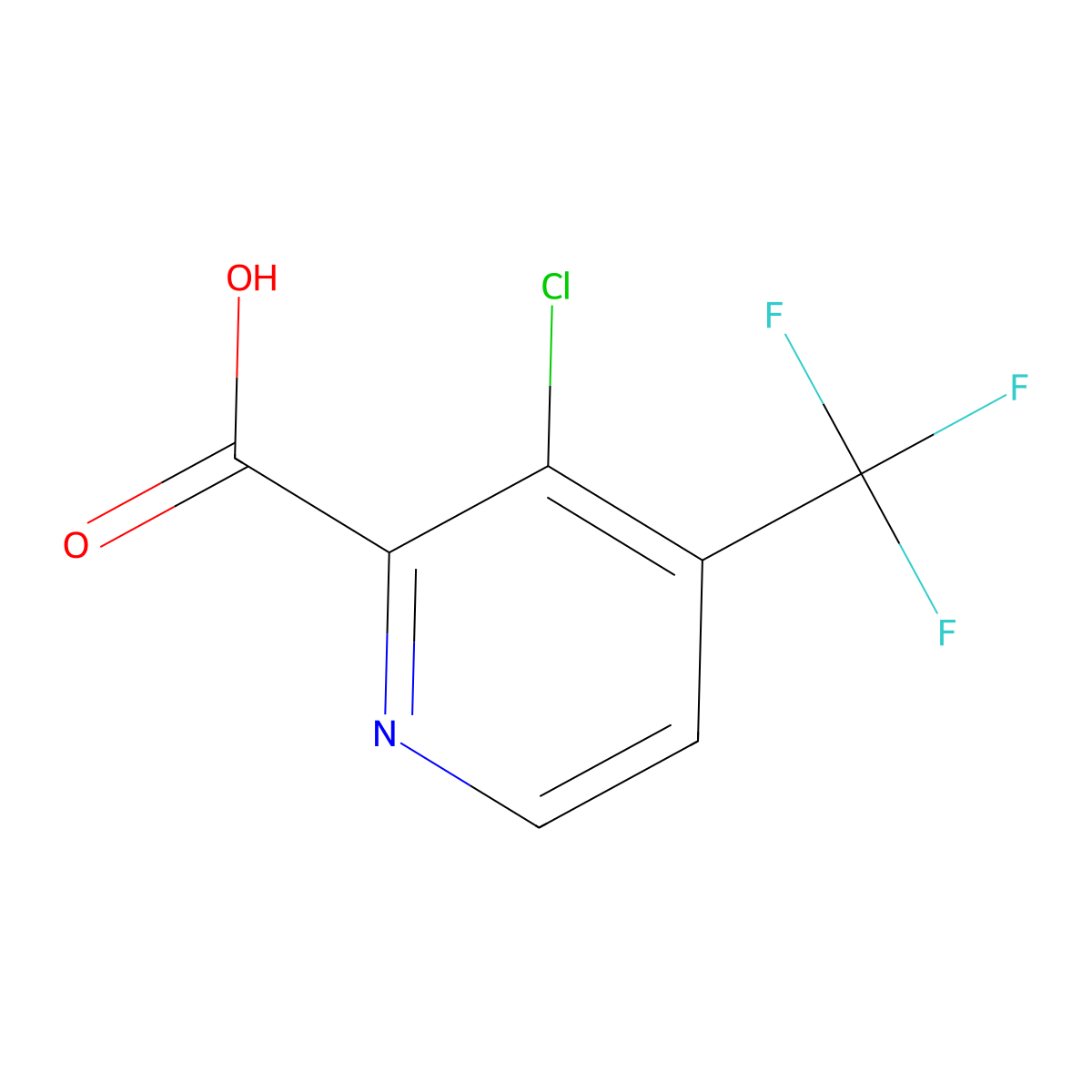 3-Chloro-4-(trifluoromethyl)-2-pyridinecarboxylic acid molecular structure, CAS 796090-27-2