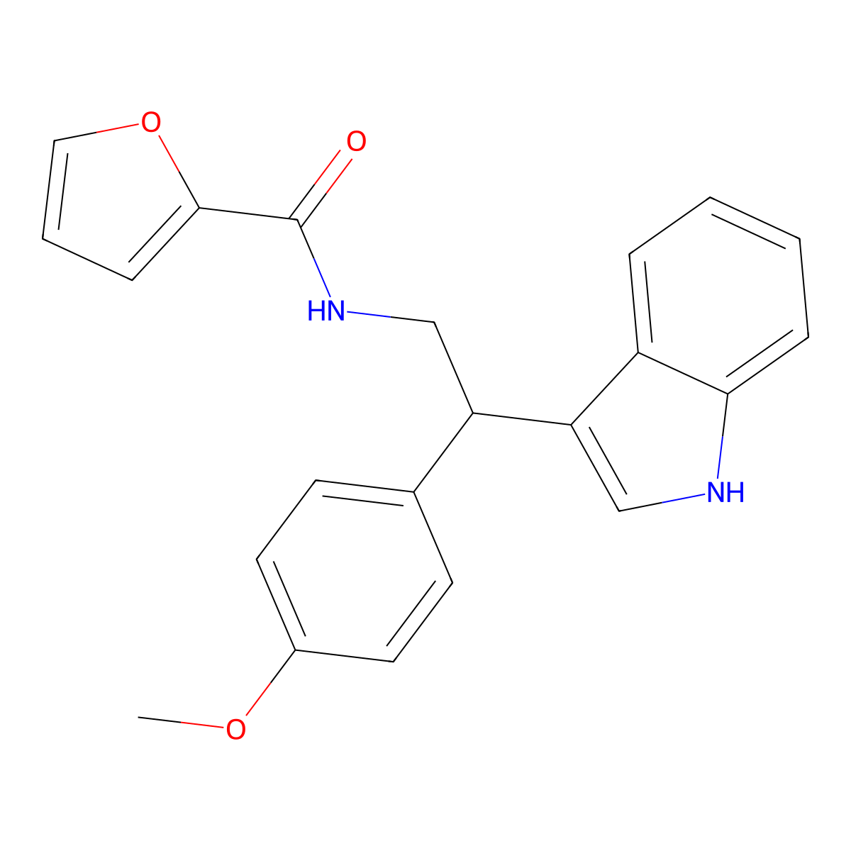 N-[2-(1H-indol-3-yl)-2-(4-methoxyphenyl)ethyl]furan-2-carboxamide molecular structure, CAS 796091-54-8