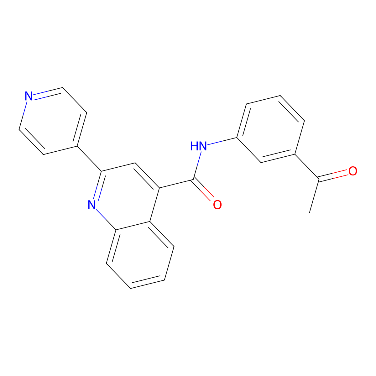 N-(3-acetylphenyl)-2-(pyridin-4-yl)quinoline-4-carboxamide molecular structure, CAS 796091-98-0