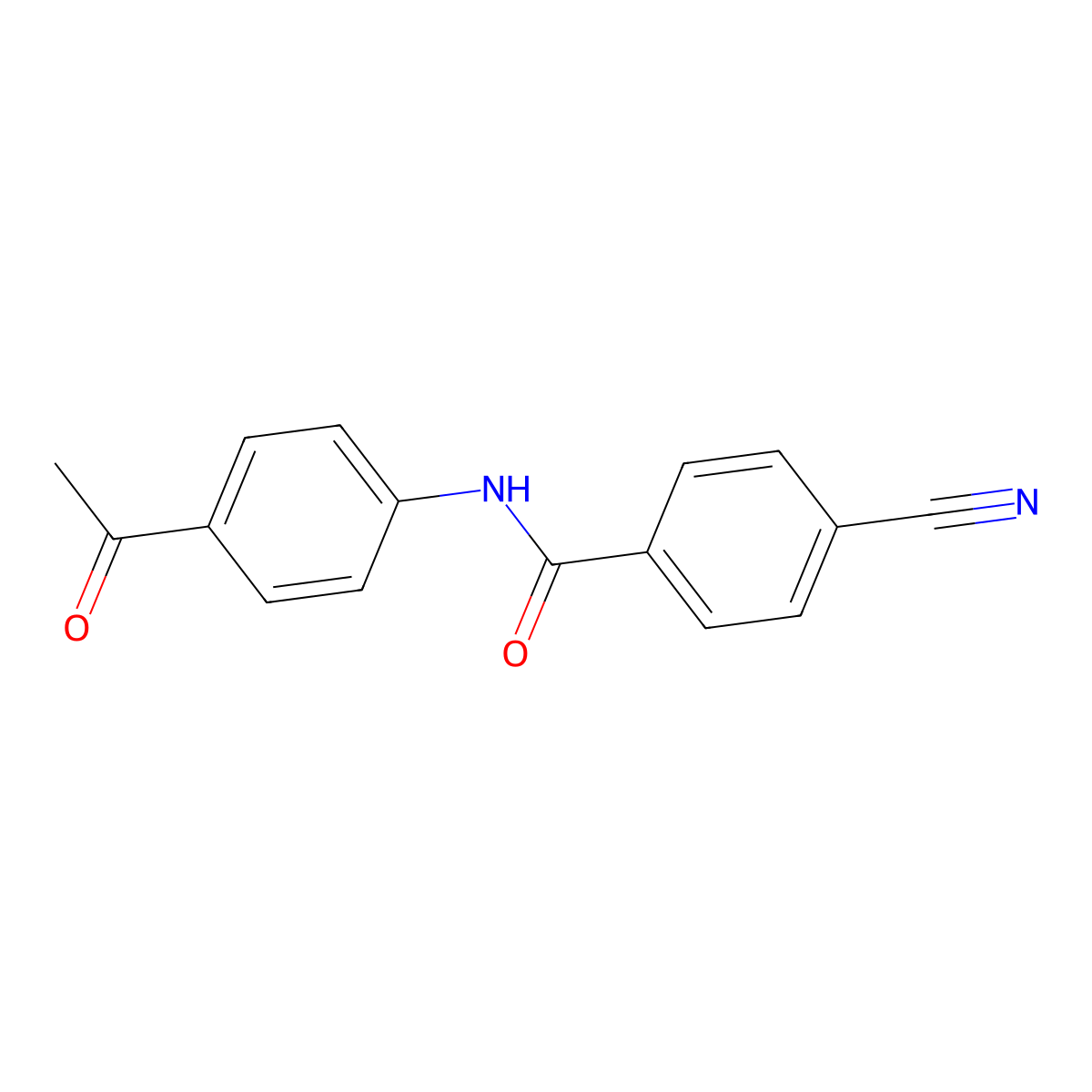 N-(4-acetylphenyl)-4-cyanobenzamide molecular structure, CAS 796098-16-3