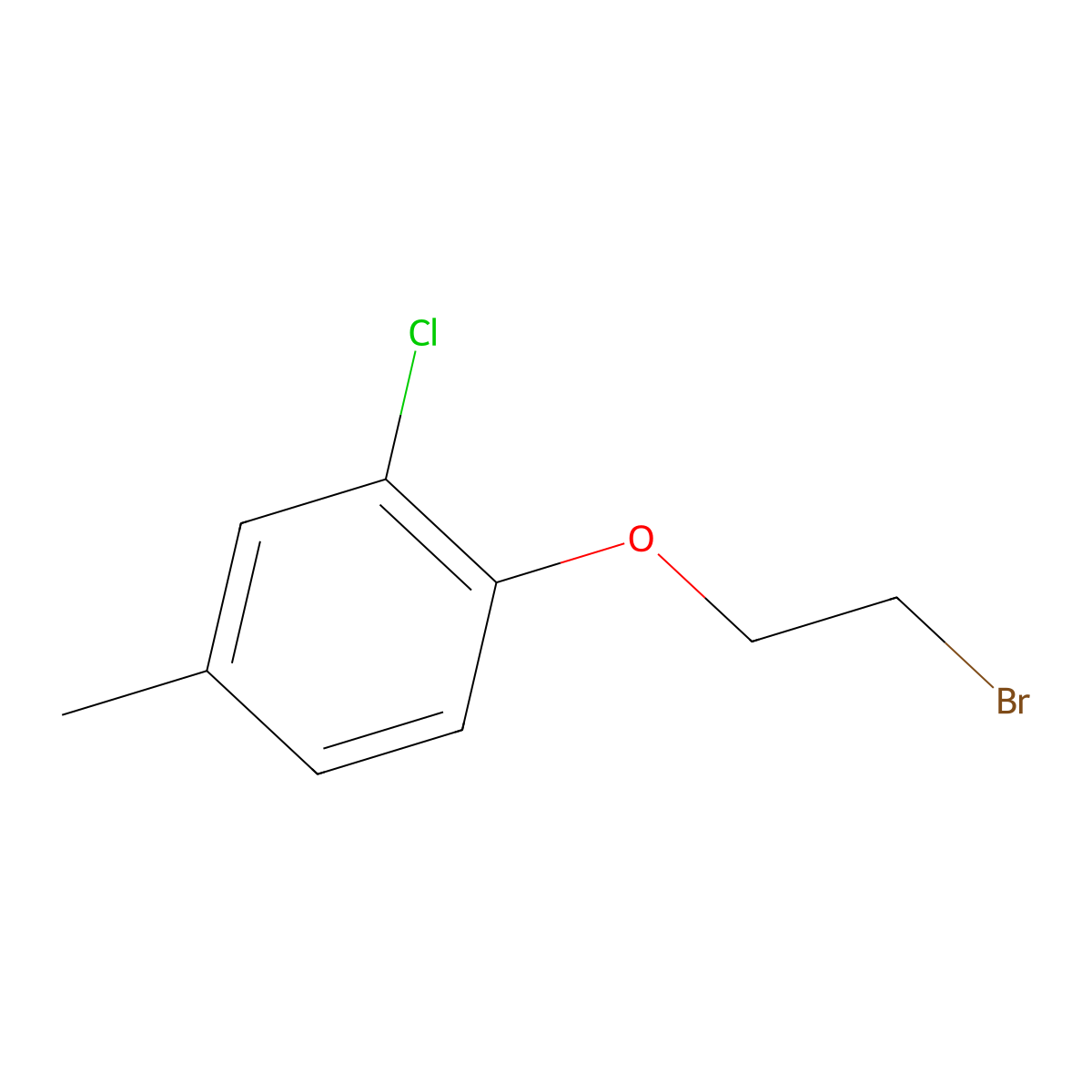 1-(2-Bromoethoxy)-2-chloro-4-methylbenzene molecular structure, CAS 796098-78-7