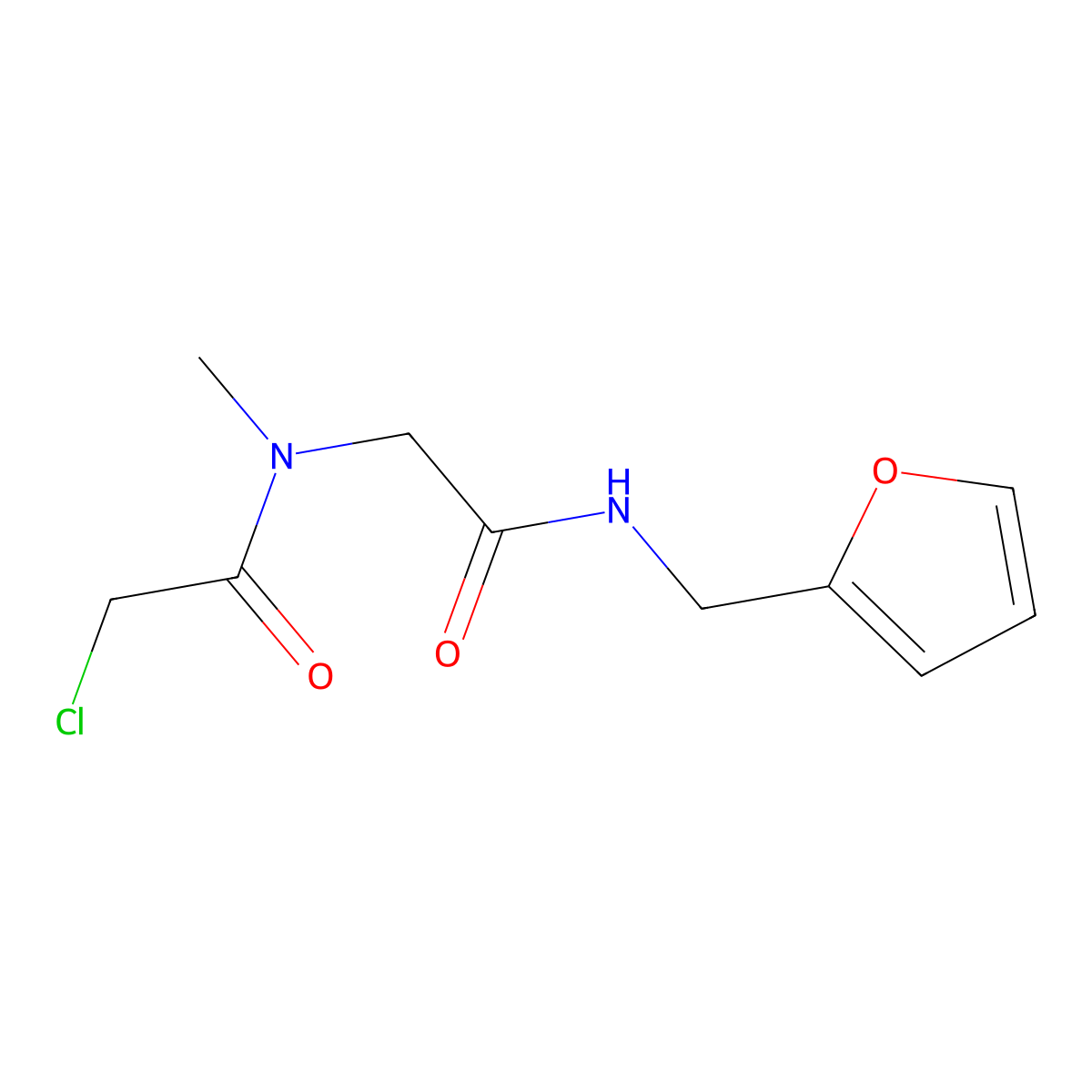 2-[(2-chloroacetyl)-methylamino]-N-(furan-2-ylmethyl)acetamide molecular structure, CAS 796106-50-8