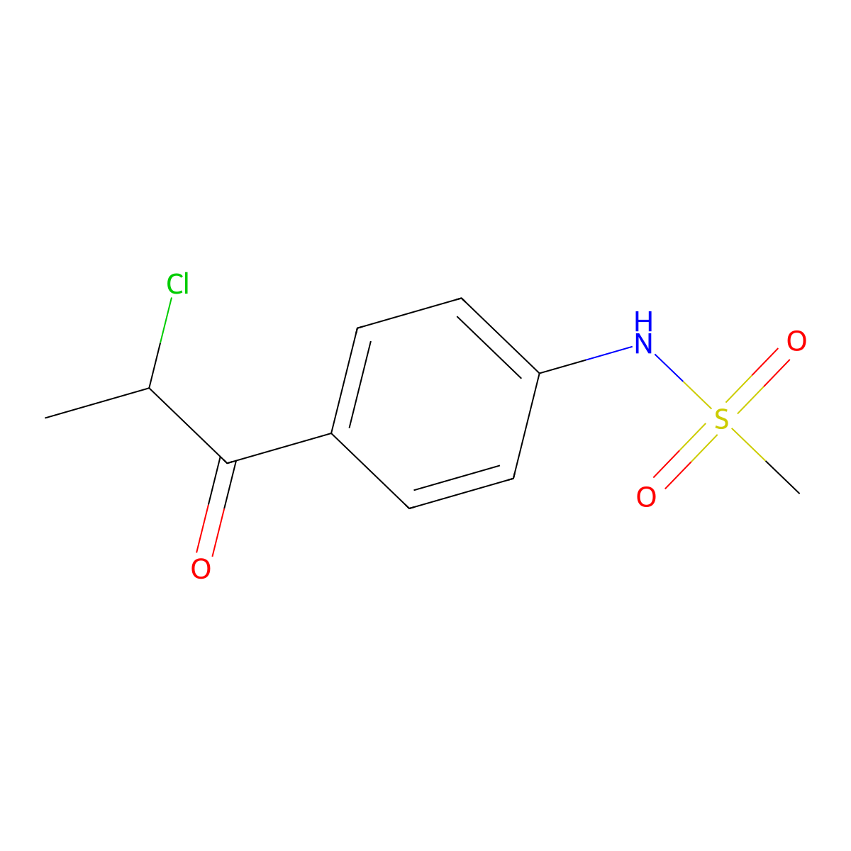 N-[4-(2-chloropropanoyl)phenyl]methanesulfonamide molecular structure, CAS 796106-56-4