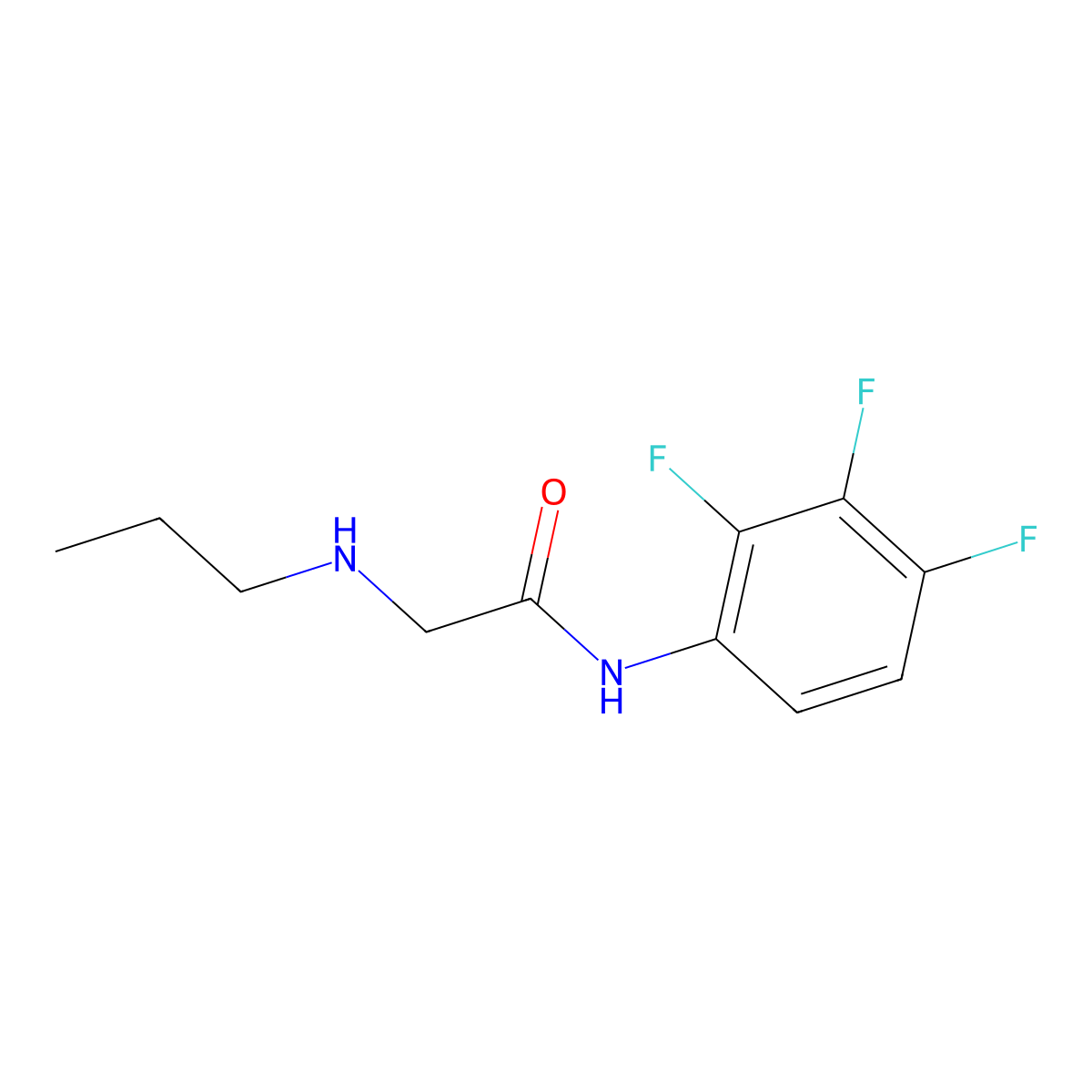 2-(propylamino)-N-(2,3,4-trifluorophenyl)acetamide molecular structure, CAS 796106-58-6