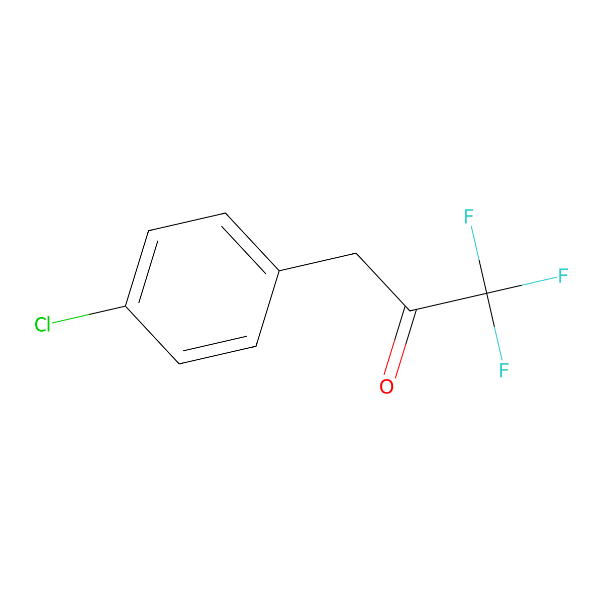 3-(4-Chlorophenyl)-1,1,1-trifluoropropan-2-one molecular structure, CAS 79611-55-5