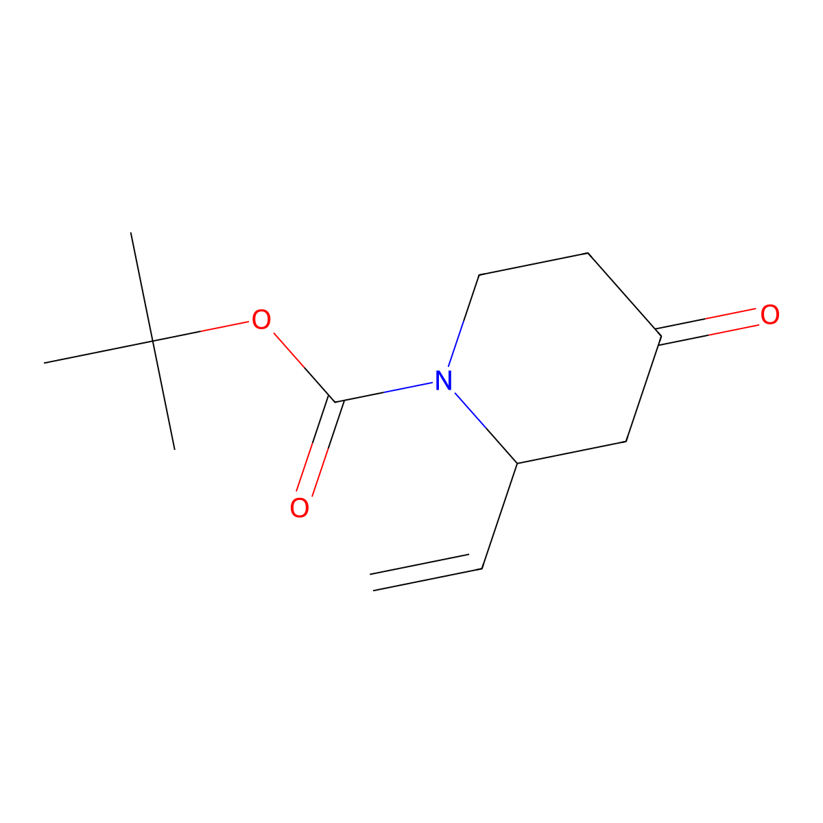1-Boc-2-vinyl-4-piperidinone molecular structure, CAS 796112-47-5
