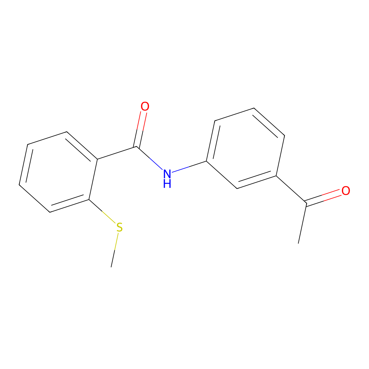 N-(3-acetylphenyl)-2-(methylthio)benzamide molecular structure, CAS 796115-64-5