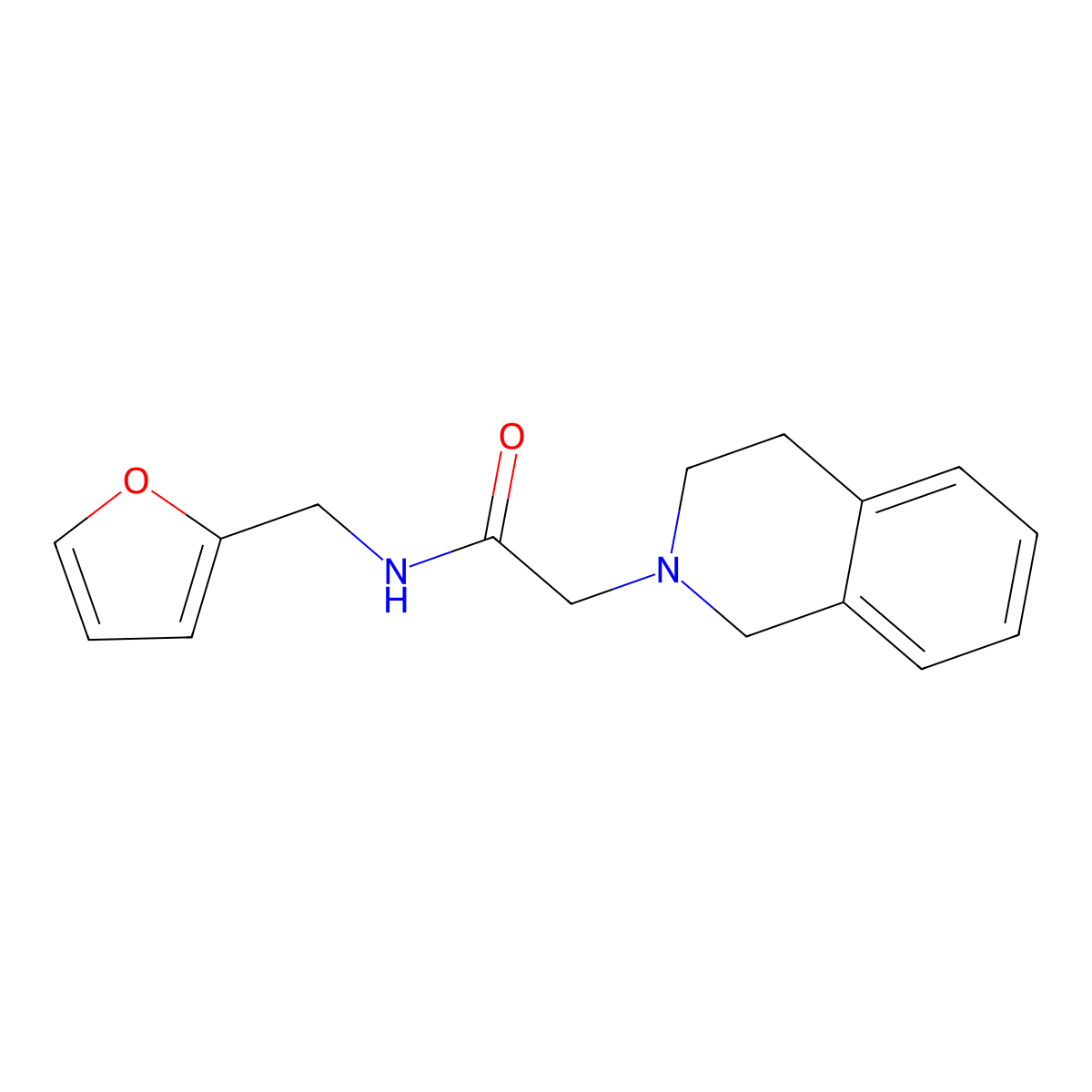 2-(3,4-dihydro-1H-isoquinolin-2-yl)-N-(furan-2-ylmethyl)acetamide molecular structure, CAS 796117-26-5