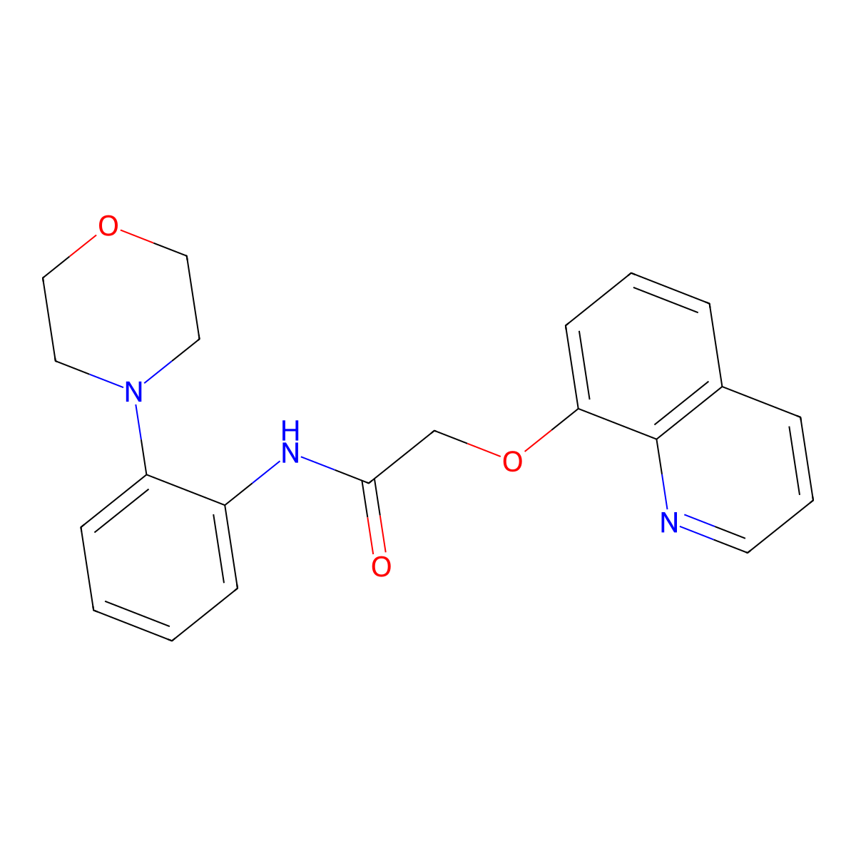 N-(2-Morpholinophenyl)-2-(quinolin-8-yloxy)acetamide molecular structure, CAS 796119-18-1