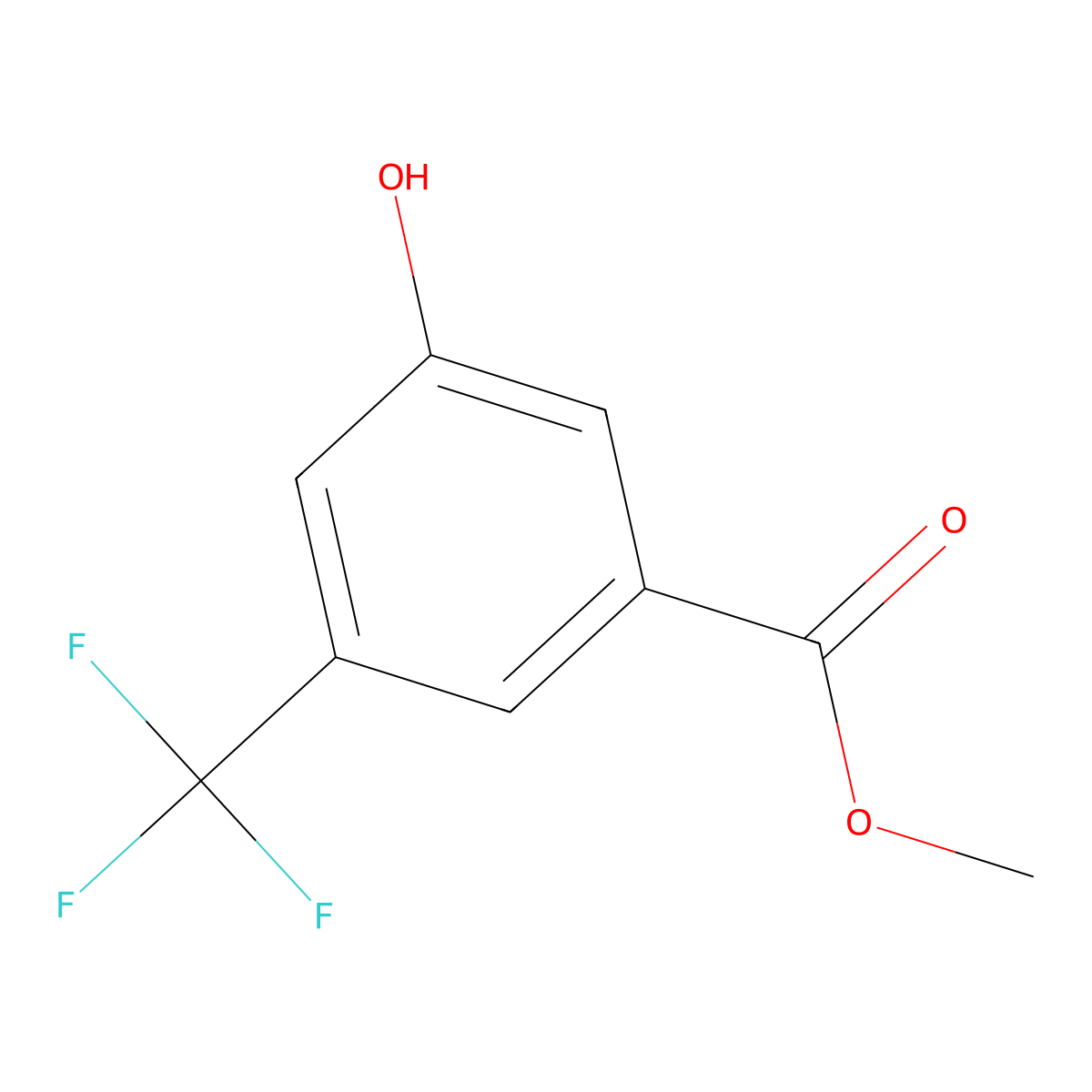 Methyl 3-hydroxy-5-(trifluoromethyl)benzoate molecular structure, CAS 796119-63-6