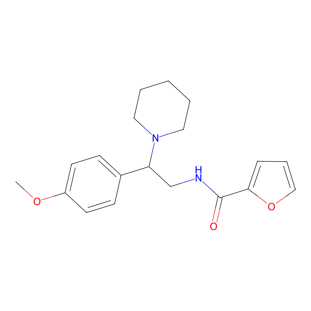 N-[2-(4-methoxyphenyl)-2-(piperidin-1-yl)ethyl]furan-2-carboxamide molecular structure, CAS 796121-65-8
