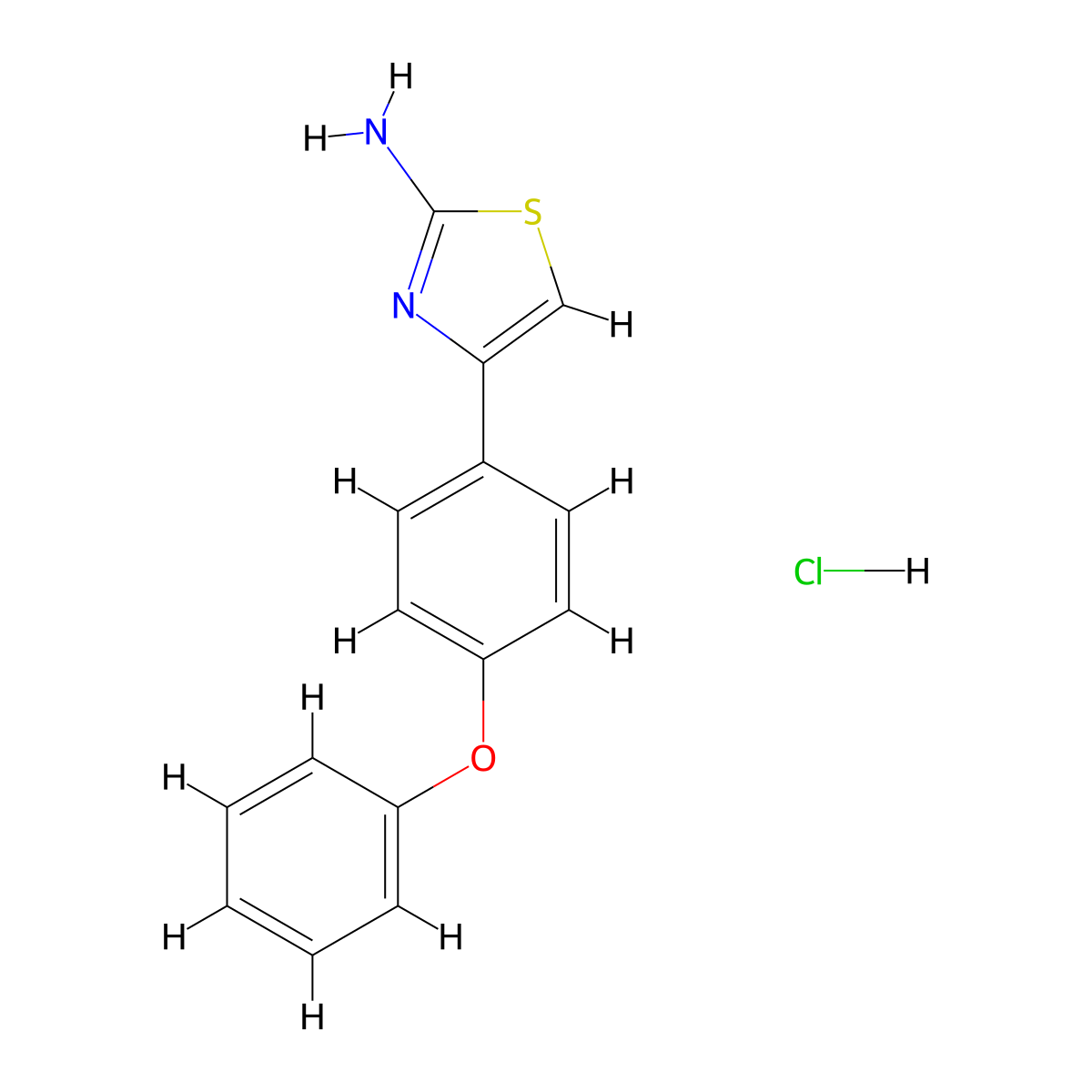 4-(4-Phenoxyphenyl)-1,3-thiazol-2-amine hydrochloride molecular structure, CAS 79615-33-1