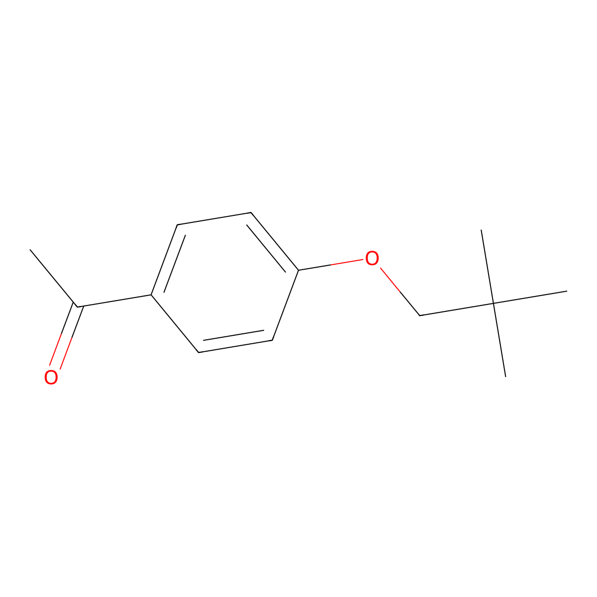 1-[4-(2,2-Dimethylpropoxy)phenyl]ethanone molecular structure, CAS 79615-75-1