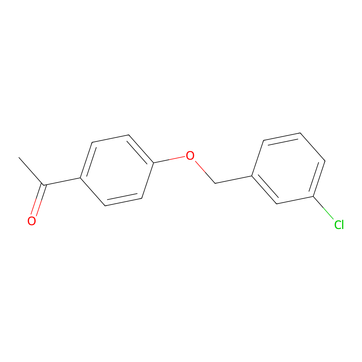 1-{4-[(3-Chlorobenzyl)oxy]phenyl}ethanone molecular structure, CAS 79615-76-2