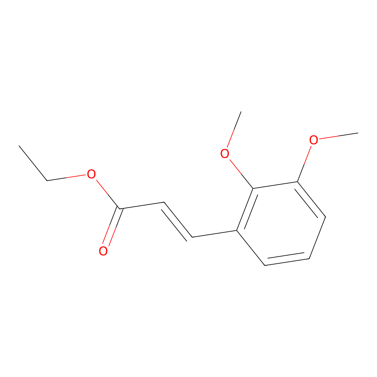 (E)-3-(2,3-Dimethoxy-phenyl)-acrylic acid ethyl ester molecular structure, CAS 79618-90-9