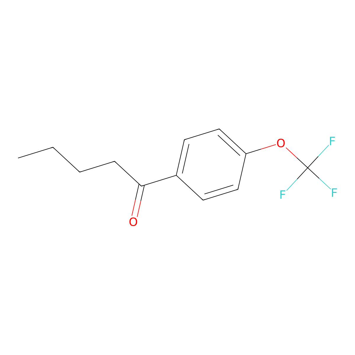1-[4-(Trifluoromethoxy)phenyl]pentan-1-one molecular structure, CAS 79619-25-3