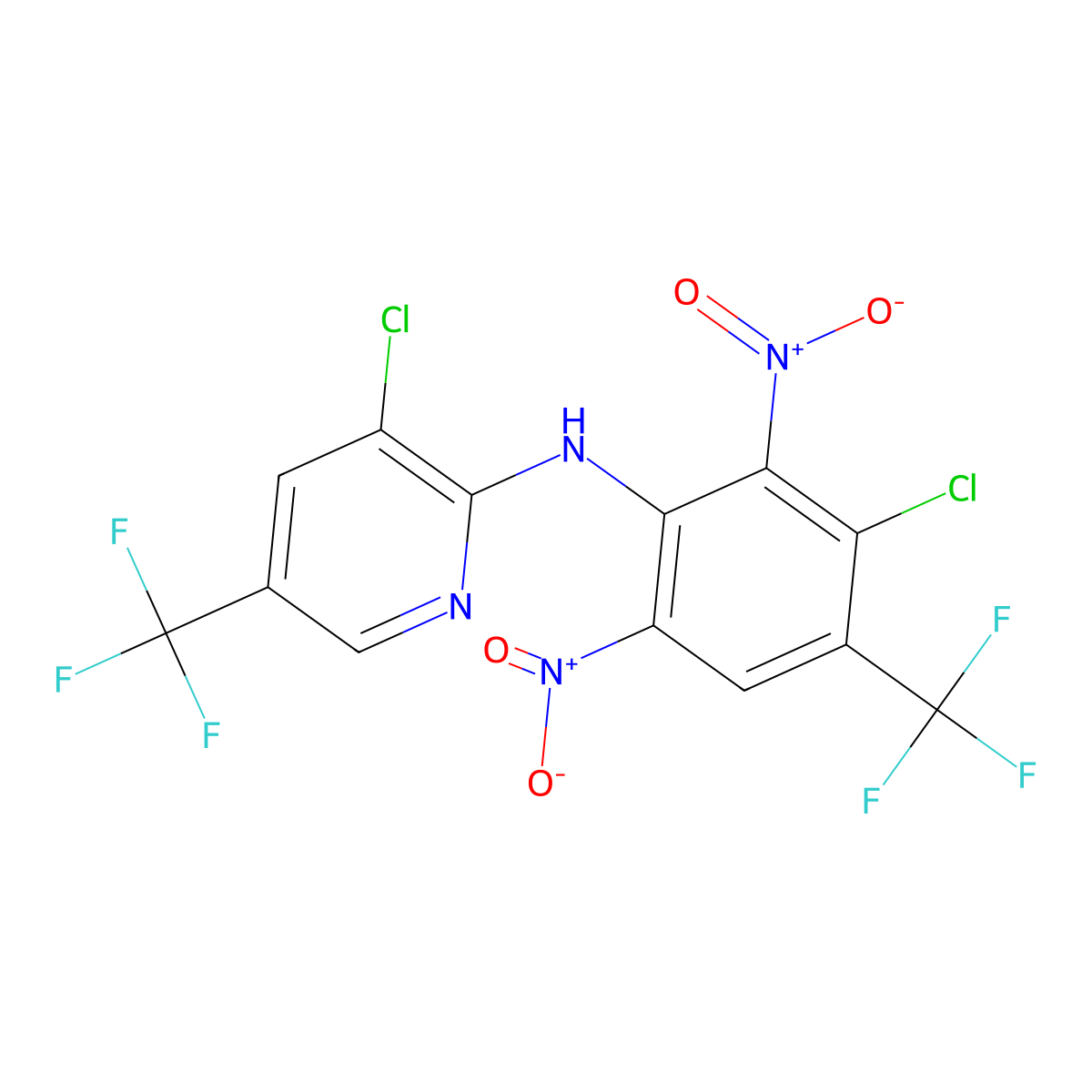 Fluazinam molecular structure, CAS 79622-59-6