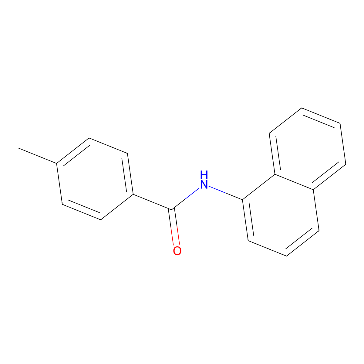 Benzamide, N-(1-naphthyl)-4-methyl- molecular structure, CAS 79630-21-0