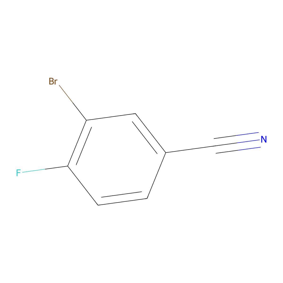 3-Bromo-4-fluorobenzonitrile molecular structure, CAS 79630-23-2