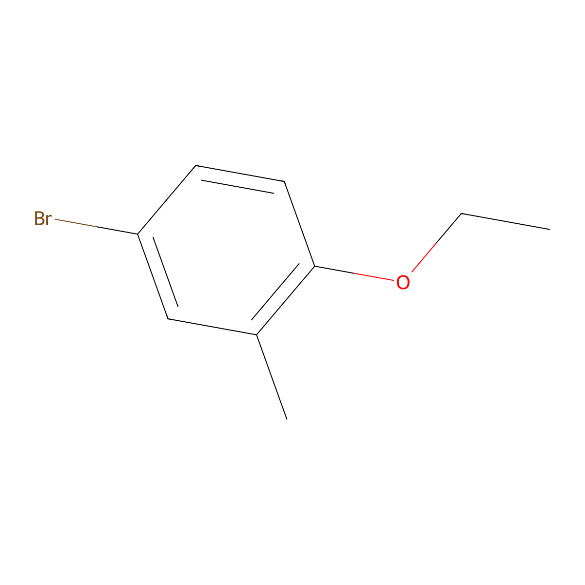 4-Bromo-1-ethoxy-2-methylbenzene molecular structure, CAS 79636-93-4