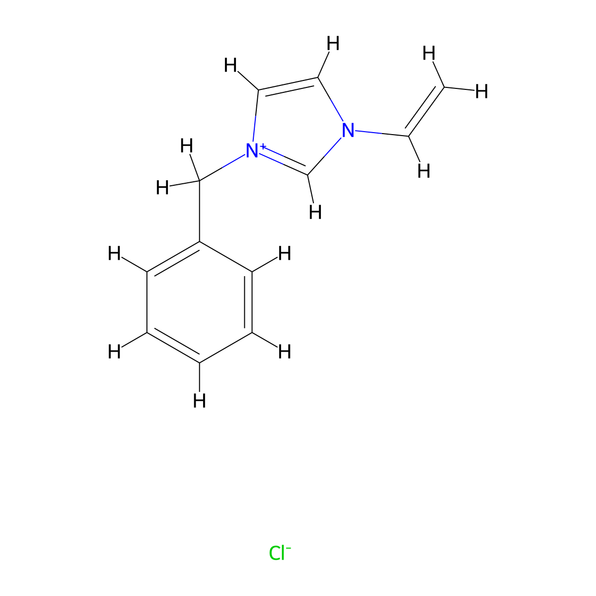 1-Benzyl-3-vinyl-1H-imidazol-3-ium chloride molecular structure, CAS 79637-05-1