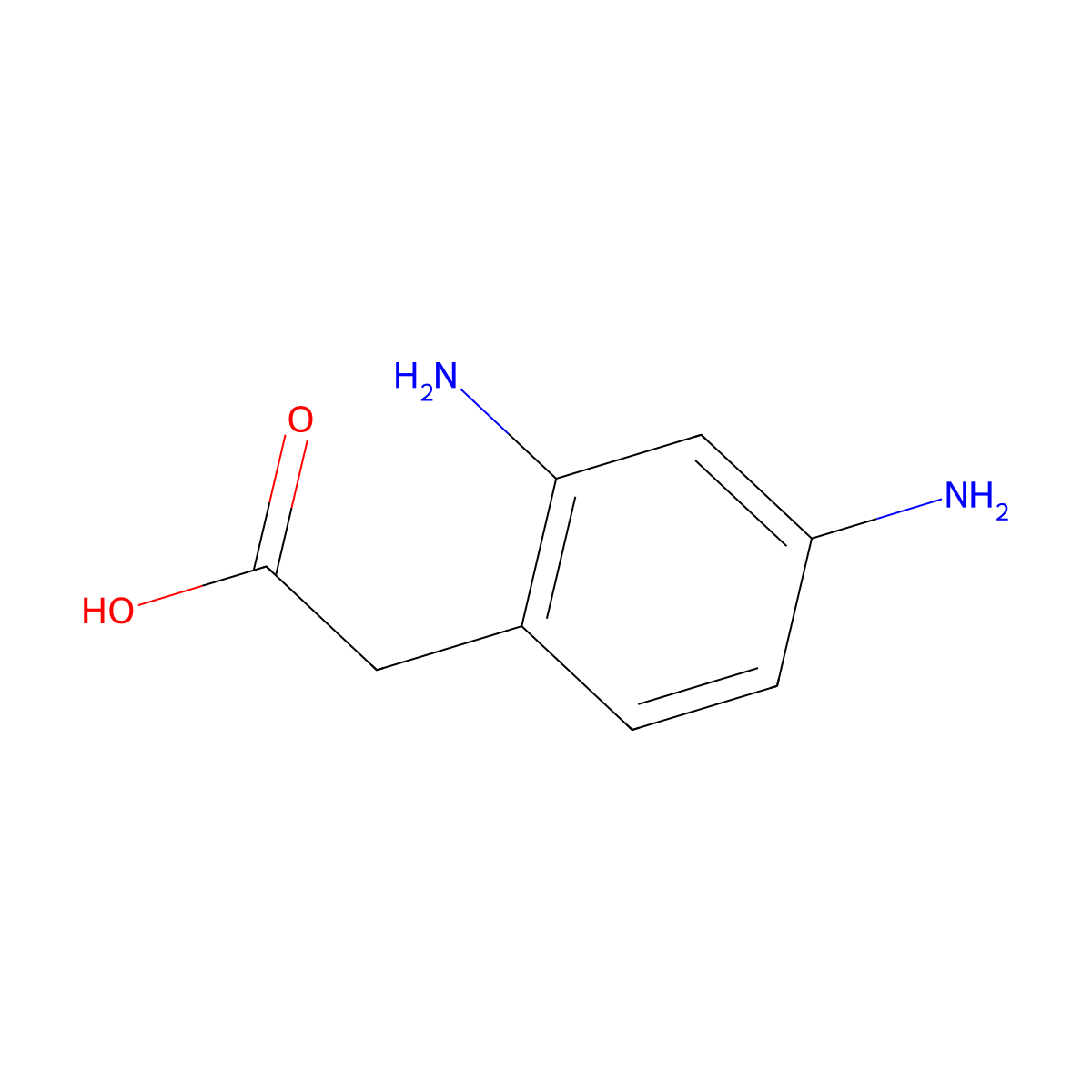 2-(2,4-Diaminophenyl)acetic acid molecular structure, CAS 79637-84-6