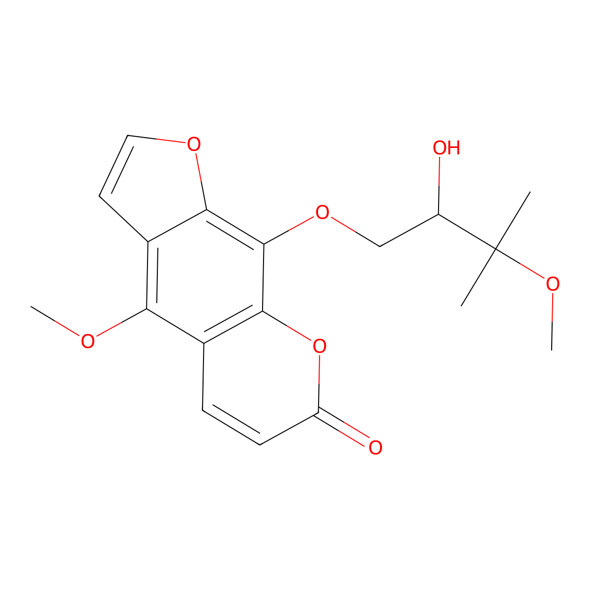 tert-OMe-byakangelicin molecular structure, CAS 79638-04-3