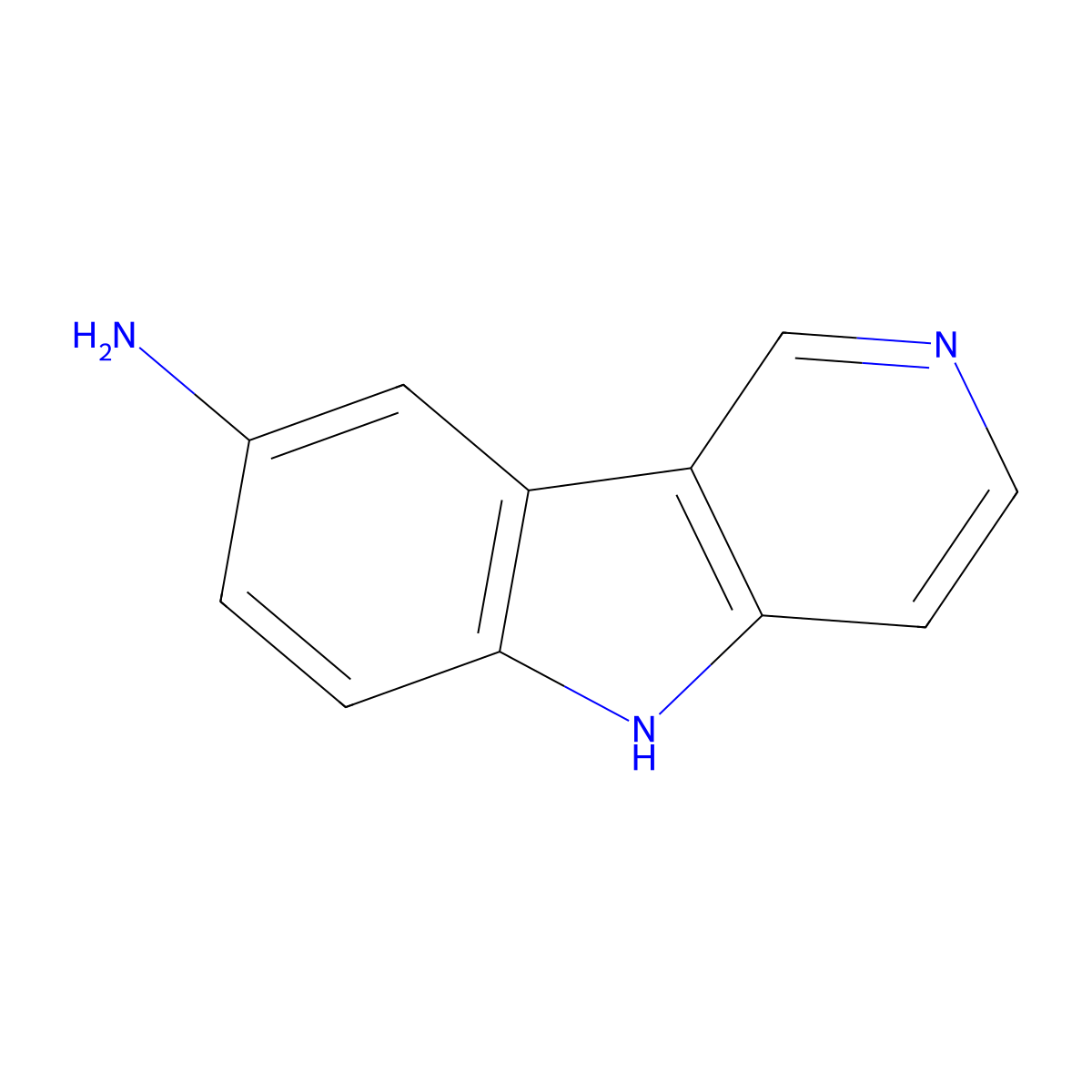 5H-Pyrido[4,3-B]indol-8-amine molecular structure, CAS 79642-24-3