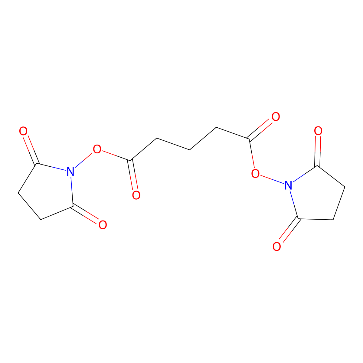 Disuccinimidyl glutarate molecular structure, CAS 79642-50-5