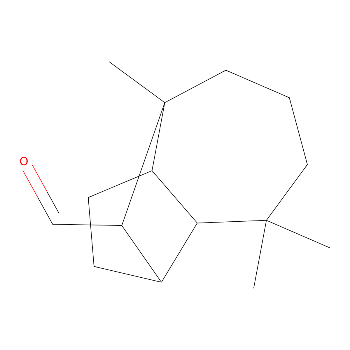 Decahydro-4,8,8-trimethyl-1,4-methanoazulene-9-carboxaldehyde molecular structure, CAS 79645-28-6