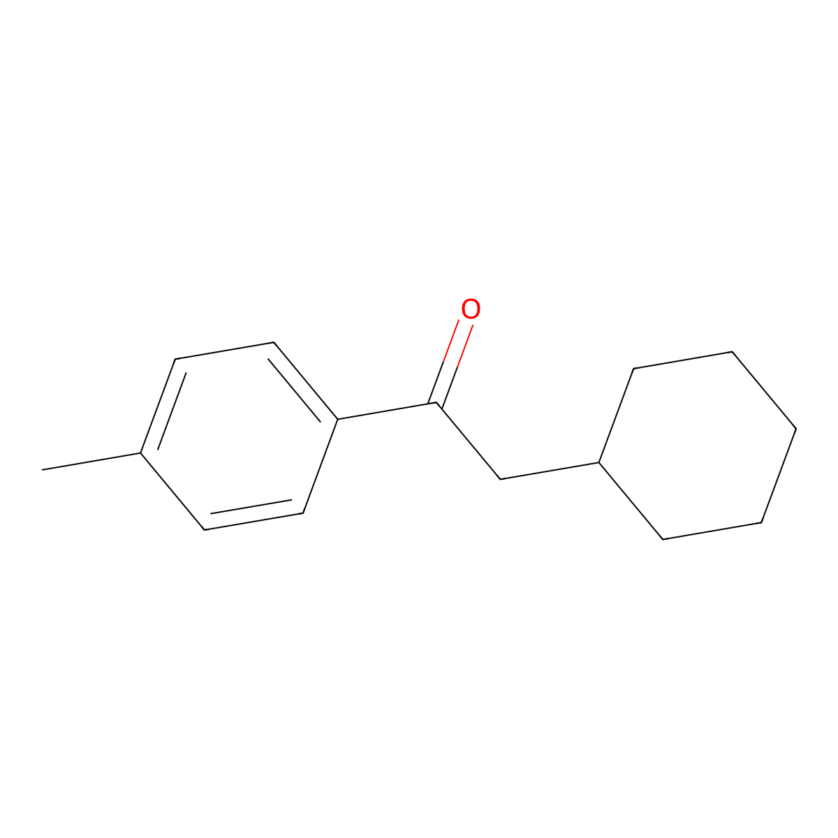 2-Cyclohexyl-1-(4-methylphenyl)ethan-1-one molecular structure, CAS 79650-21-8