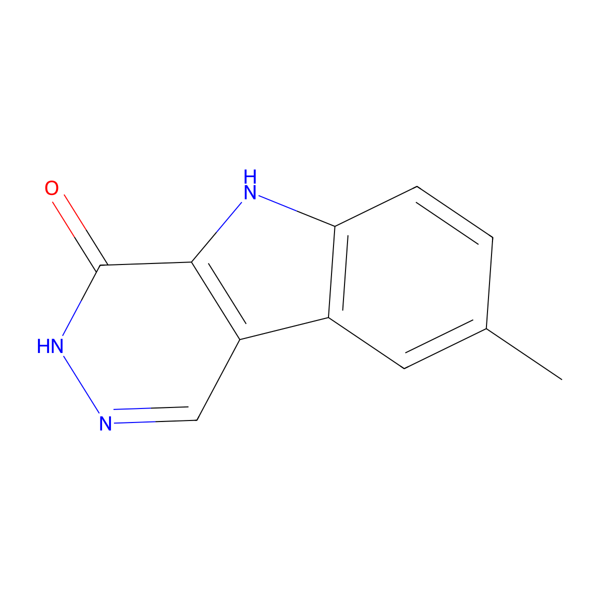 8-methyl-3H,4H,5H-pyridazino[4,5-b]indol-4-one molecular structure, CAS 79652-37-2
