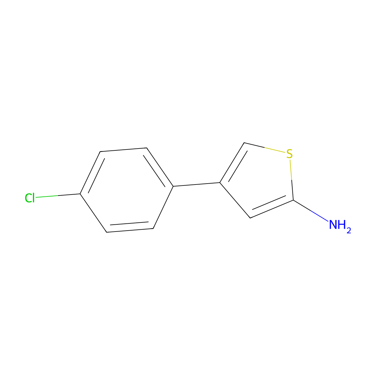 4-(4-Chlorophenyl)thiophen-2-amine molecular structure, CAS 79652-98-5