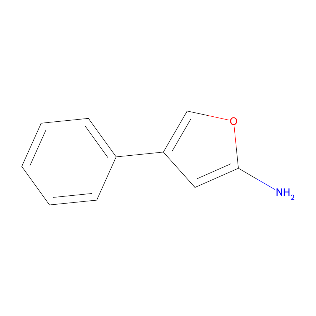 2-Amino-4-phenylfuran molecular structure, CAS 79653-26-2