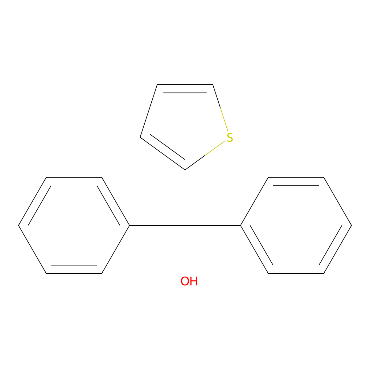 Diphenyl(thiophen-2-yl)methanol molecular structure, CAS 79654-37-8