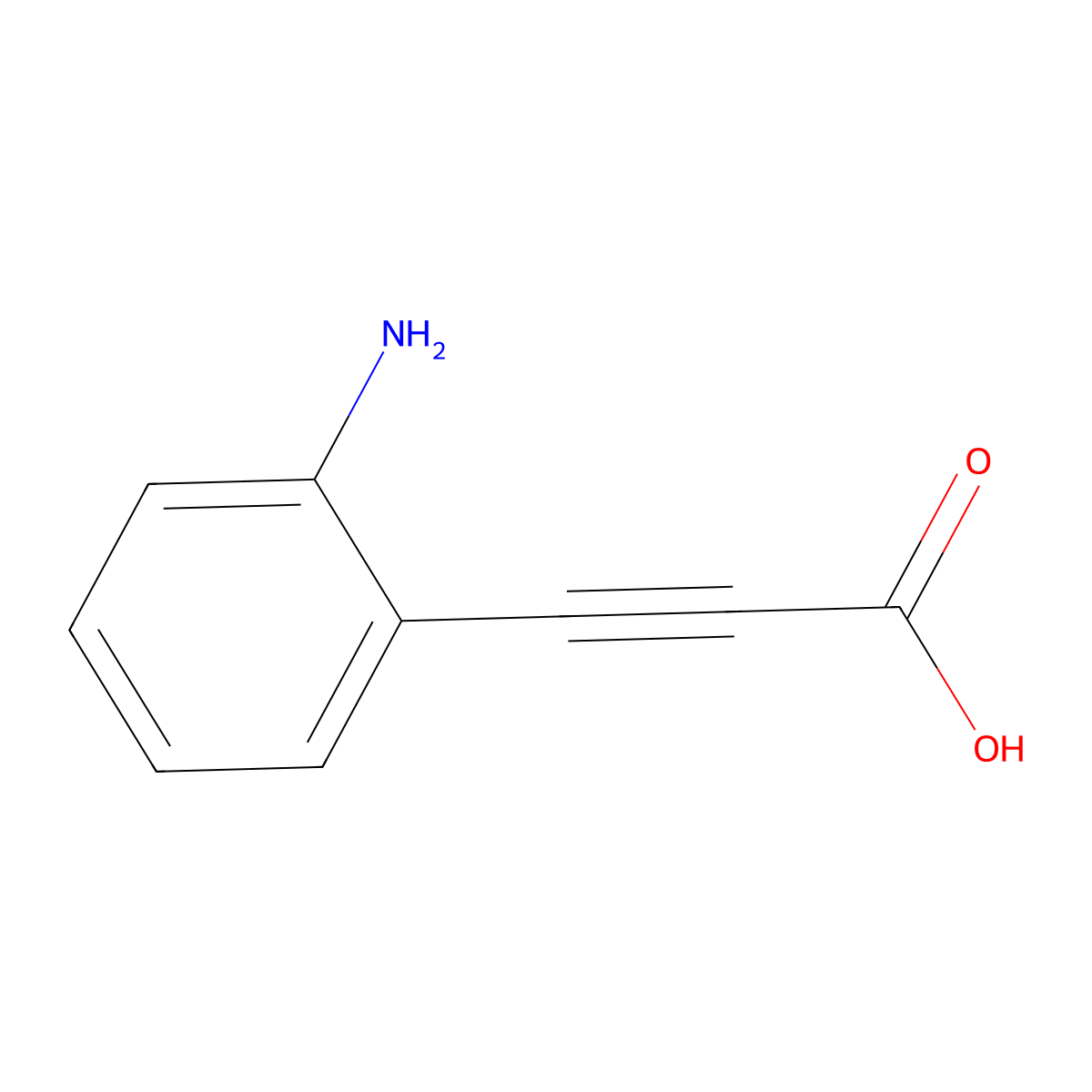 3-(2-Aminophenyl)prop-2-ynoic acid molecular structure, CAS 79655-46-2