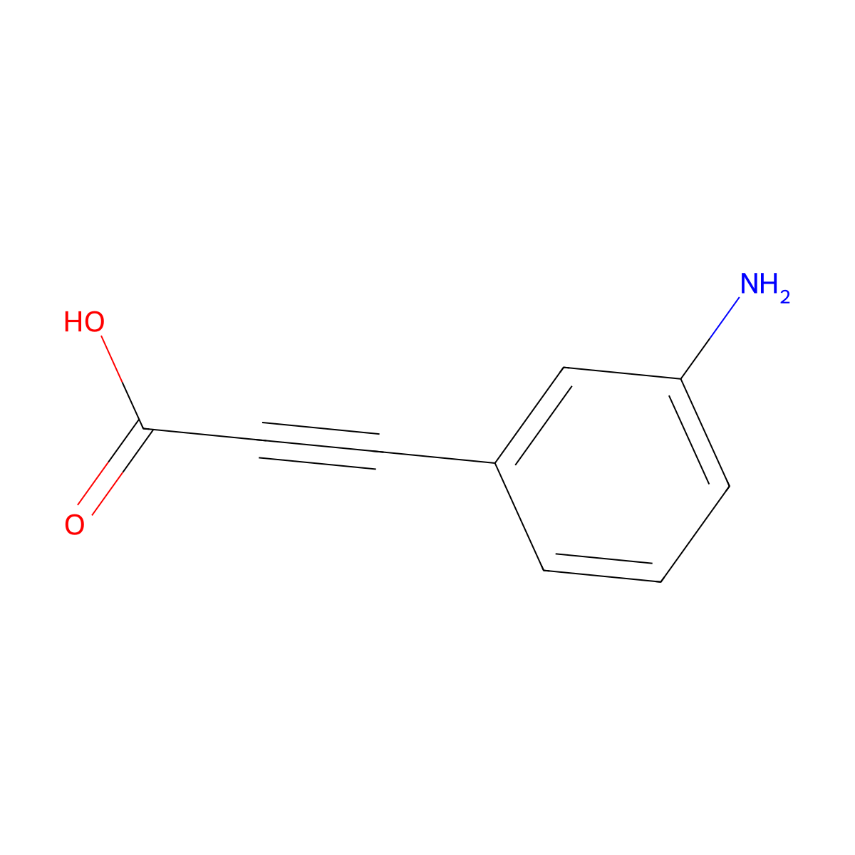 3-(3-Aminophenyl)prop-2-ynoic acid molecular structure, CAS 79655-47-3