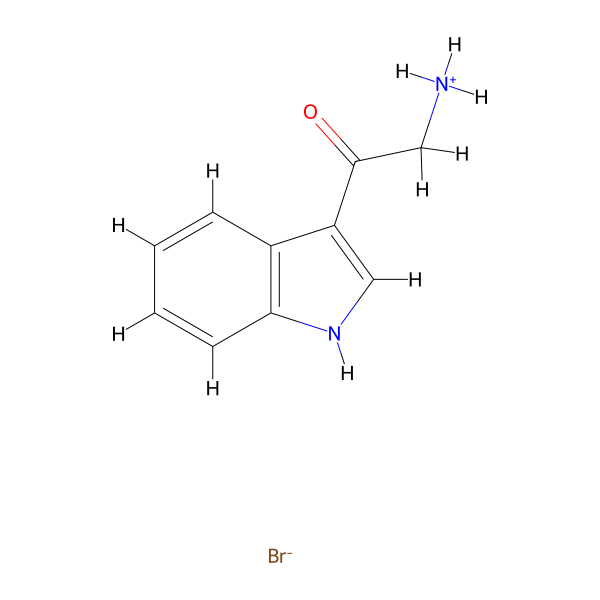 3-Aminoacetylindol hydrobromide molecular structure, CAS 79659-84-0