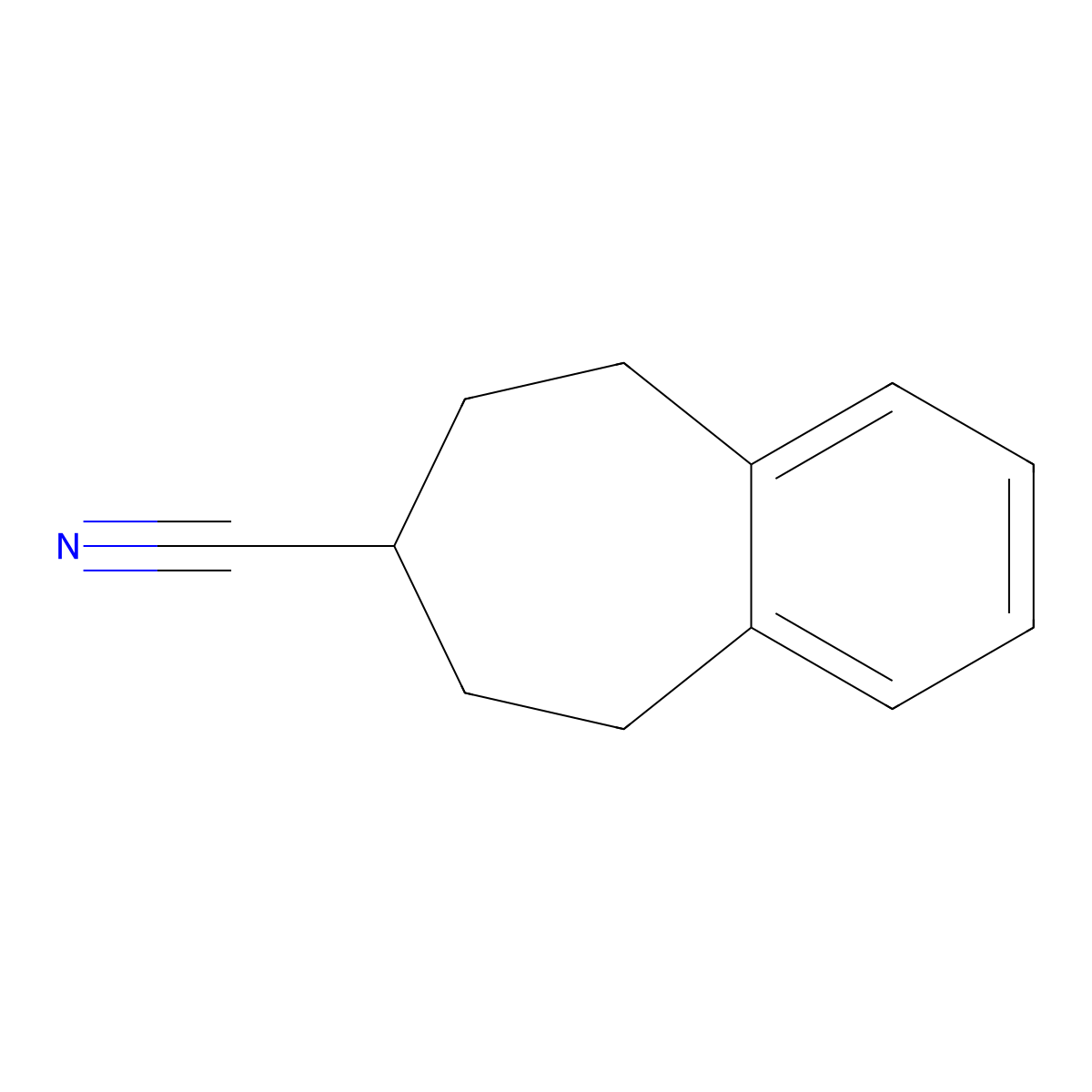 6,7,8,9-tetrahydro-5H-benzo[7]annulene-7-carbonitrile molecular structure, CAS 79660-84-7