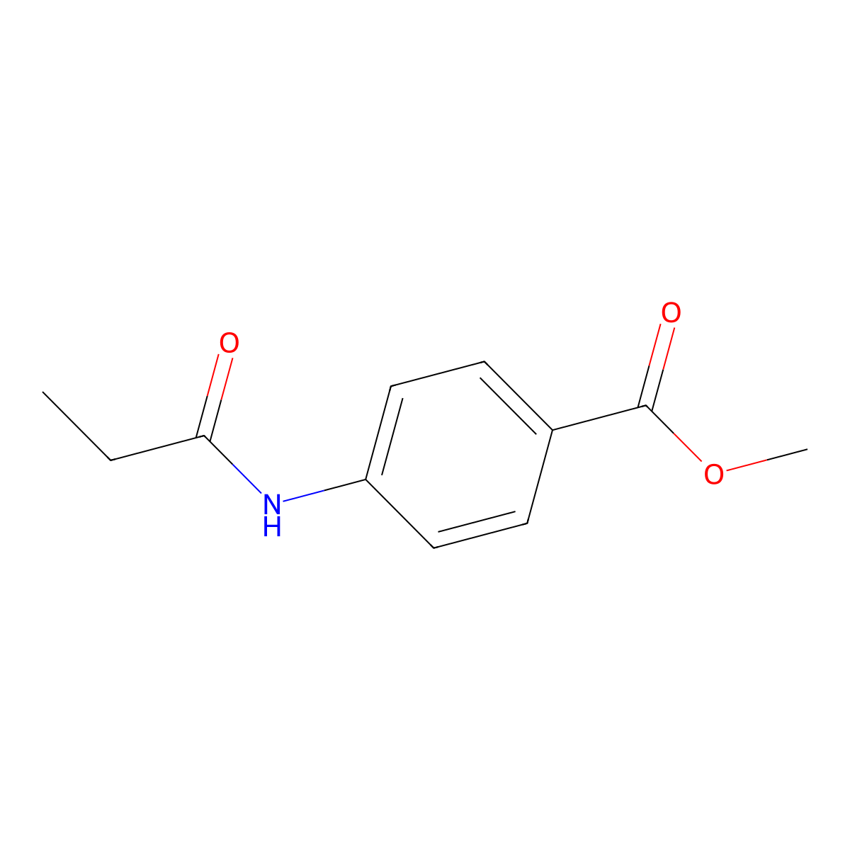 Methyl 4-(propanoylamino)benzoate molecular structure, CAS 79663-11-9