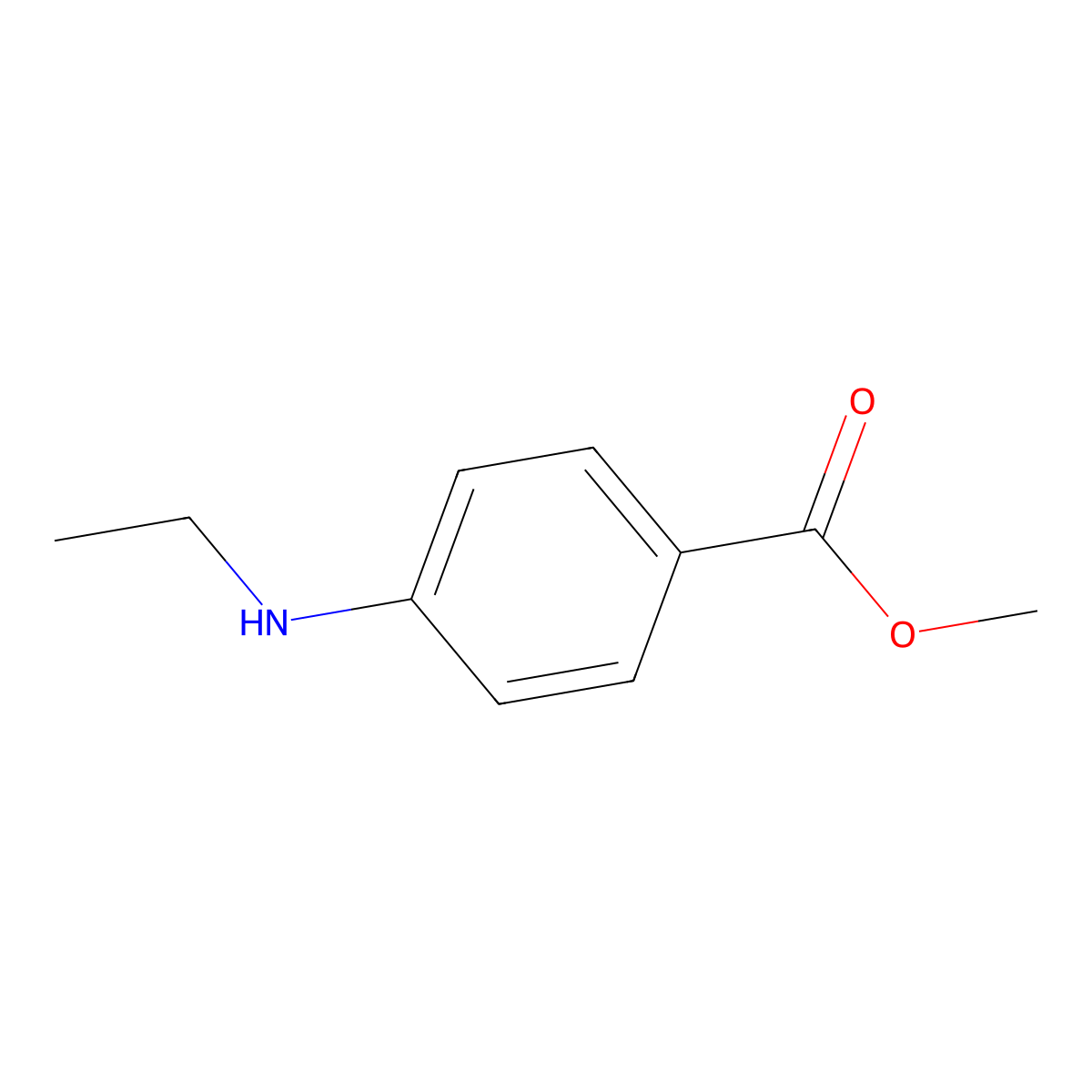 Methyl 4-(ethylamino)benzoate molecular structure, CAS 79663-14-2