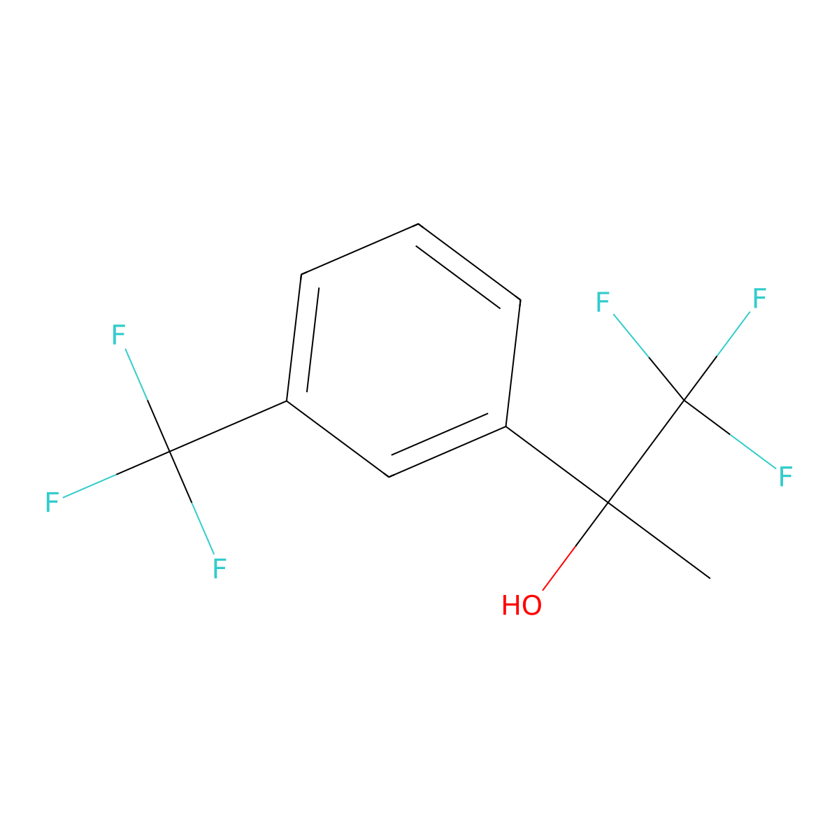 1,1,1-Trifluoro-2-(3-(trifluoromethyl)phenyl)propan-2-ol molecular structure, CAS 79663-87-9
