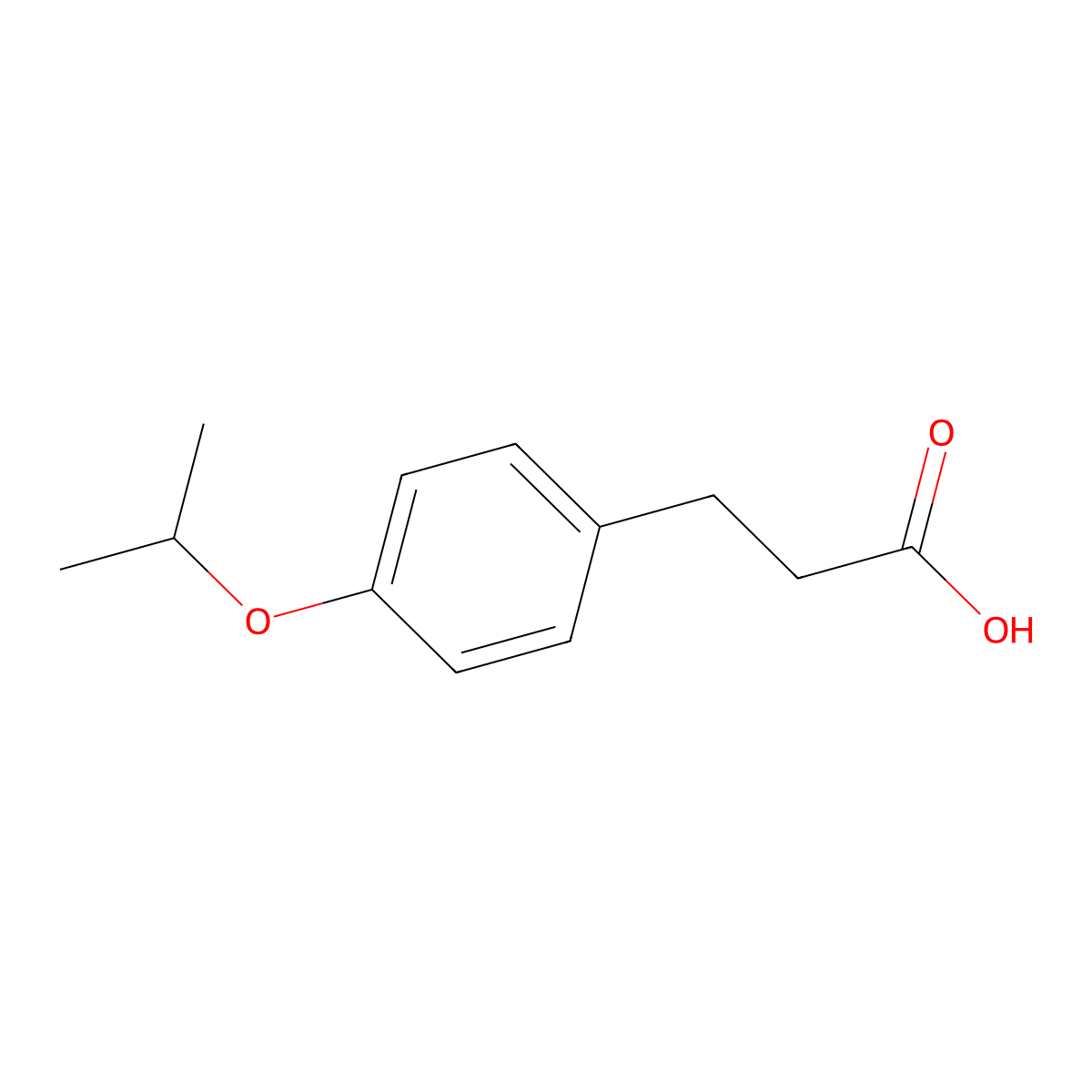 3-(4-(Propan-2-yloxy)phenyl)propanoic acid molecular structure, CAS 79669-11-7