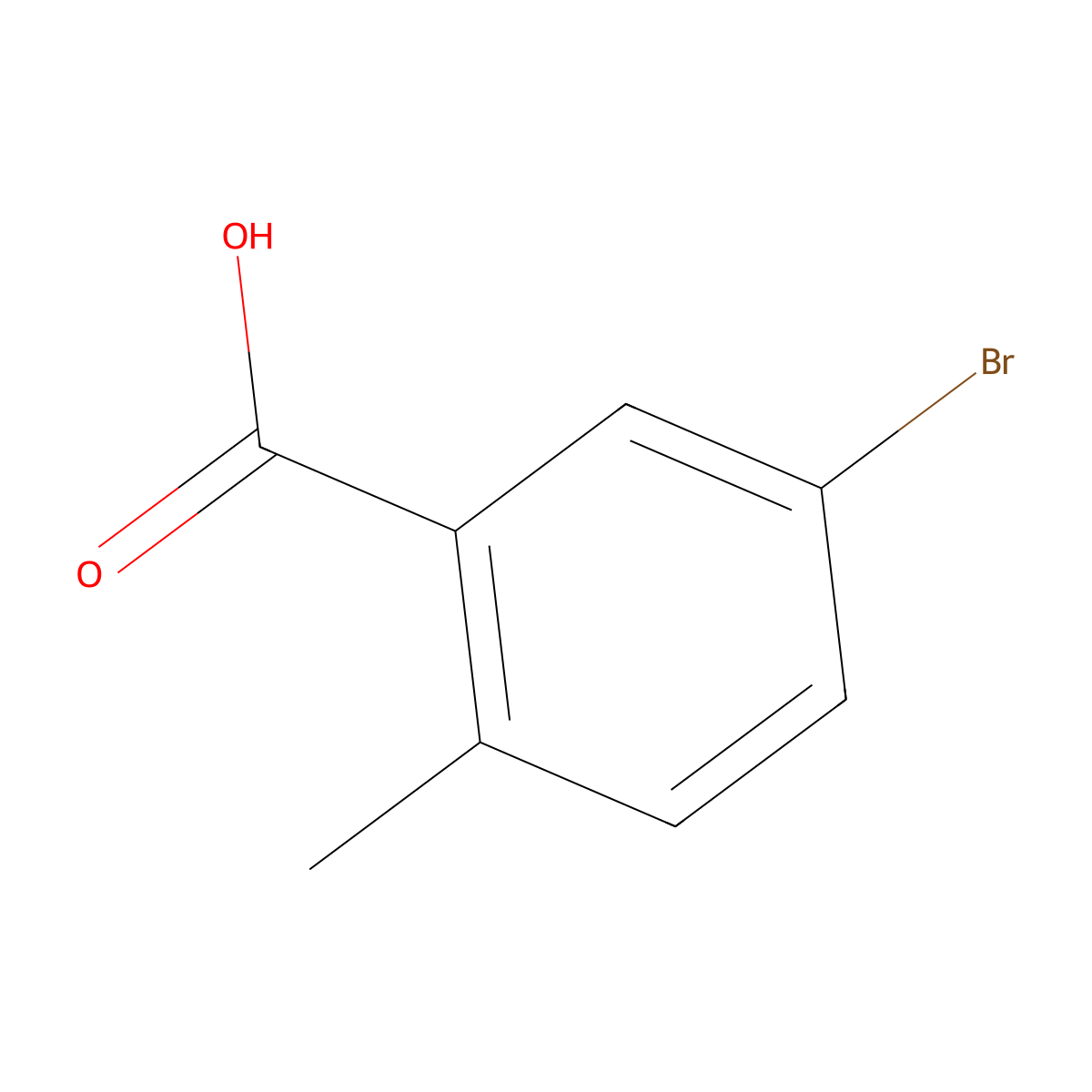 5-Bromo-2-methylbenzoic acid molecular structure, CAS 79669-49-1