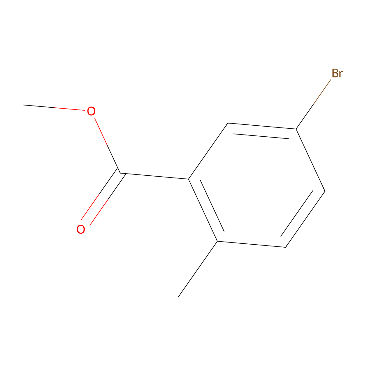 Methyl 5-bromo-2-methylbenzoate molecular structure, CAS 79669-50-4