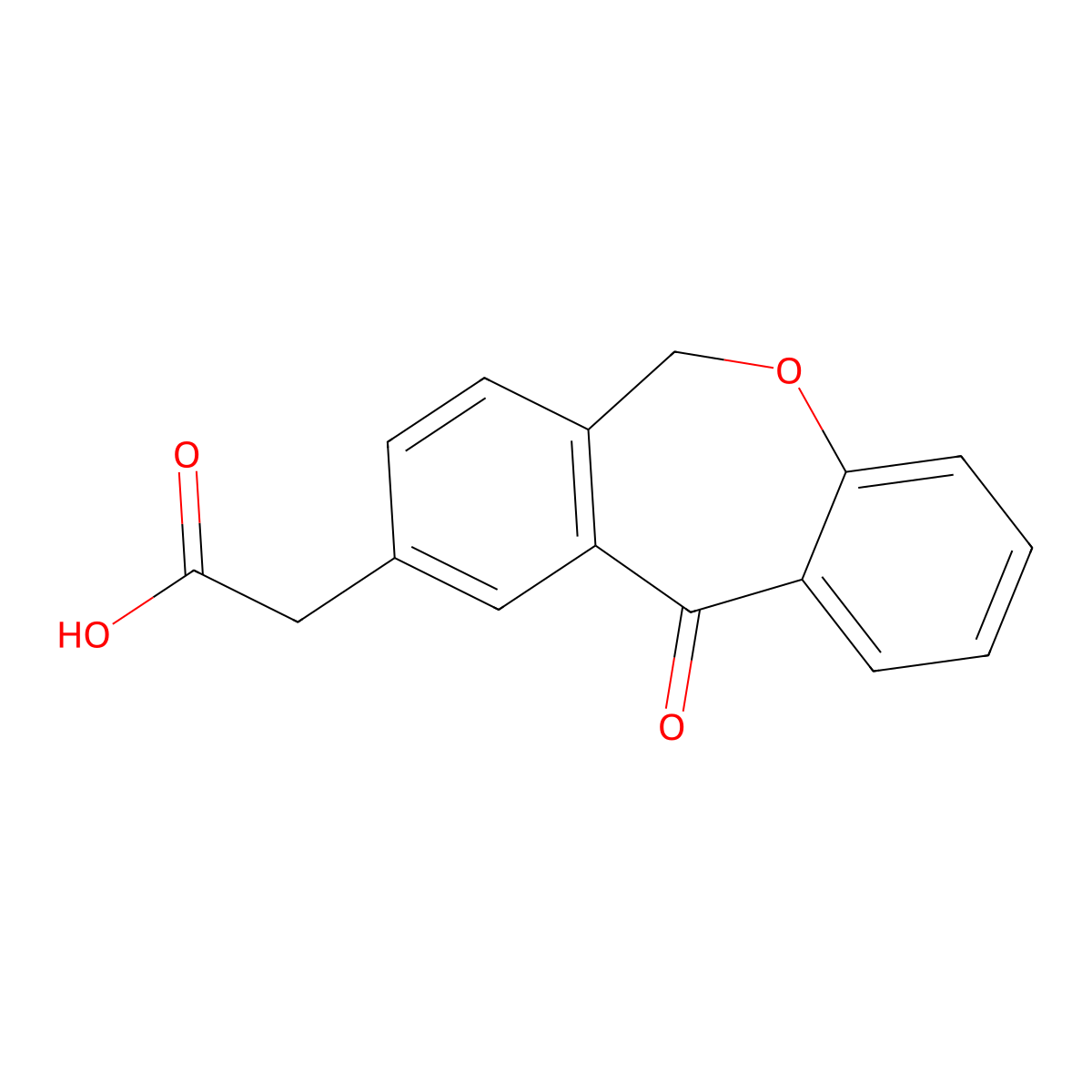 2-(11-Oxo-6,11-dihydrodibenzo[b,e]oxepin-9-yl)acetic acid molecular structure, CAS 79669-76-4