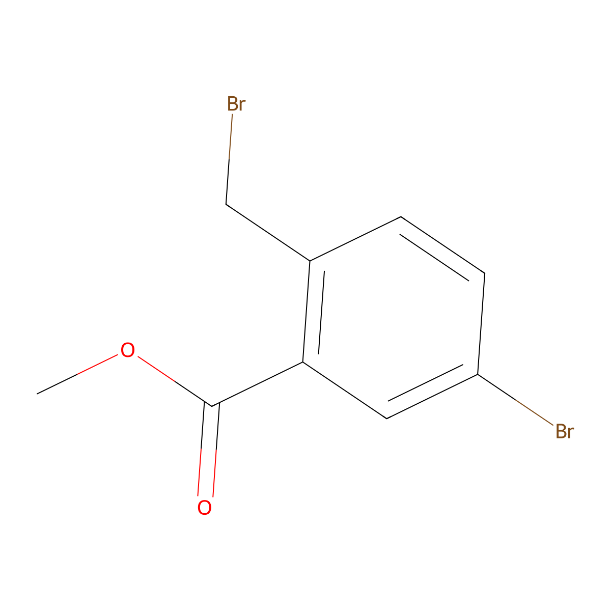 Methyl 5-bromo-2-(bromomethyl)benzoate molecular structure, CAS 79670-17-0